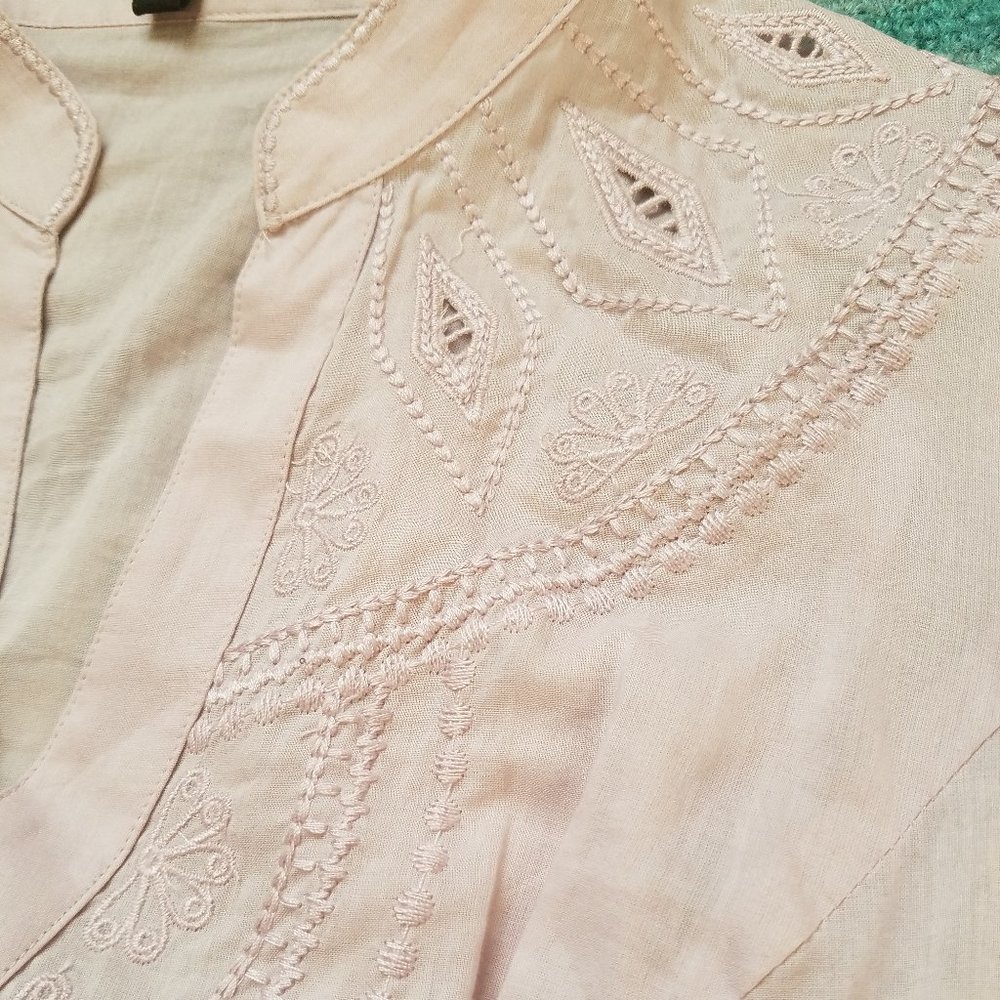 Pink Layering Button Down - Picture 3 of 5